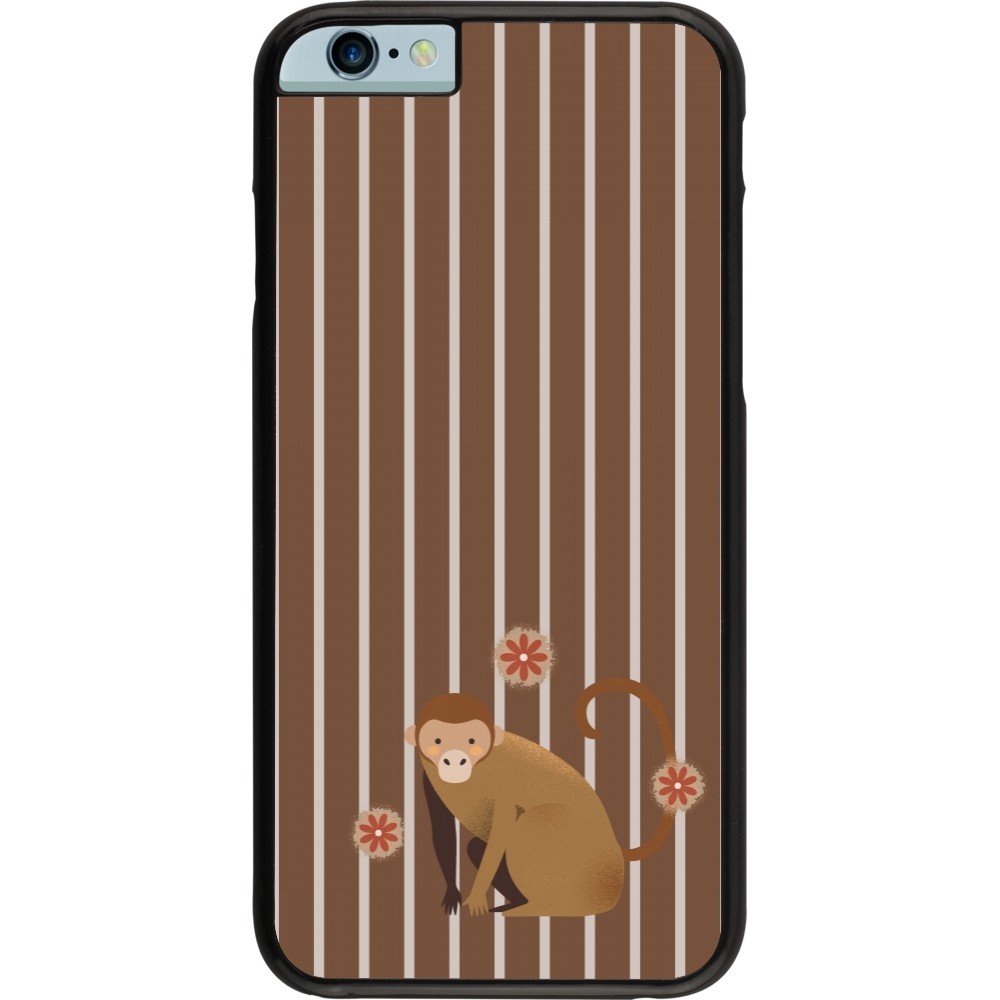 iPhone 6/6s Case Hülle - Monkey with stripes