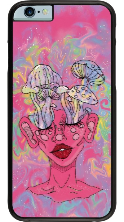 iPhone 6/6s Case Hülle - Psychedelic pink mushroom