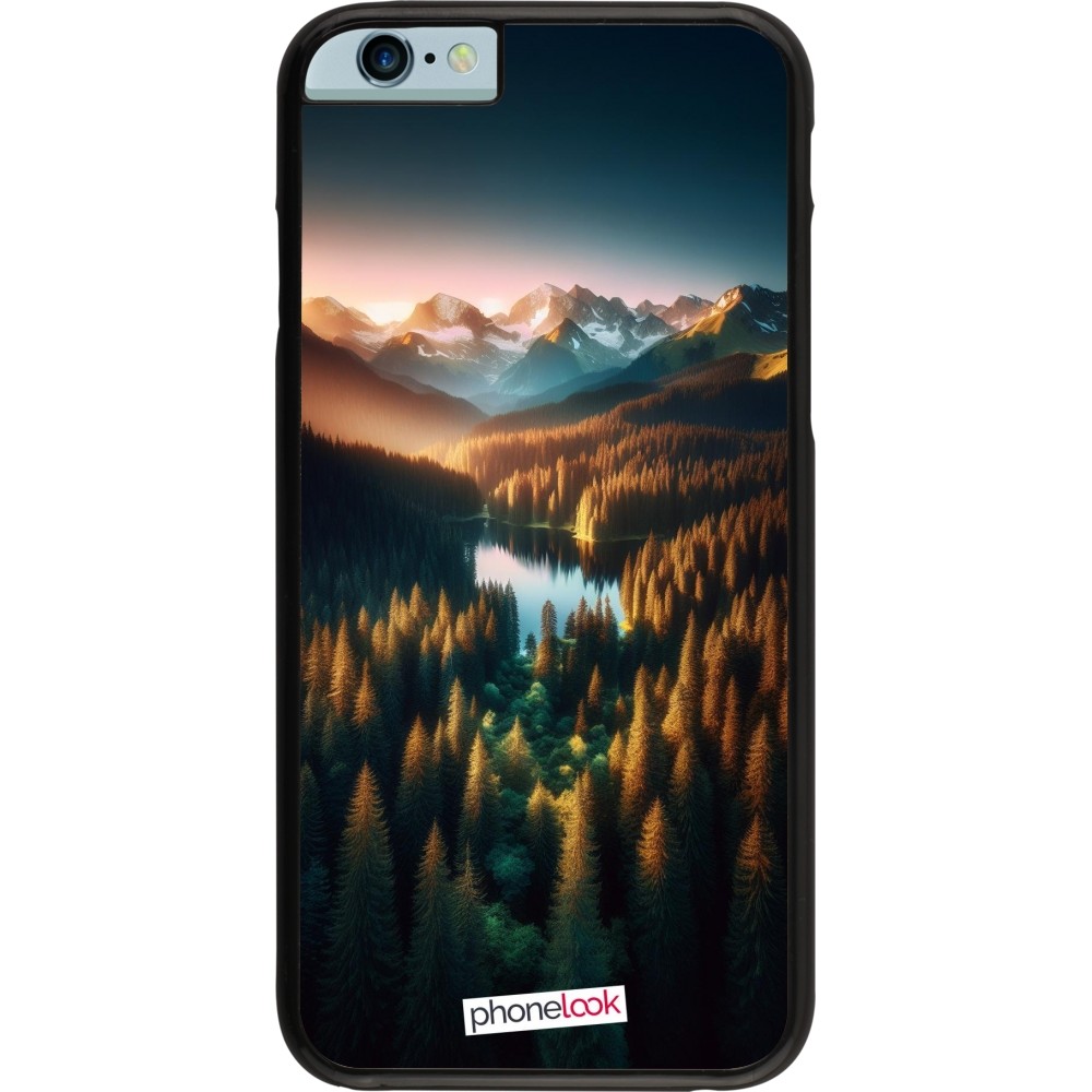 iPhone 6/6s Case Hülle - Sonnenuntergang Waldsee