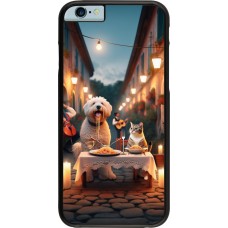 iPhone 6/6s Case Hülle - Valentin 2024 Hund & Katze Kerzenlicht