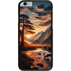 iPhone 6/6s Case Hülle - Tal Sonnenuntergang Hirsch Baum