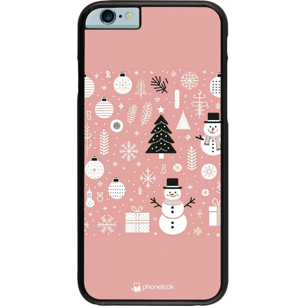 iPhone 6/6s Case Hülle - Weihnachten 2024 Rose Schneemann Weihnachten