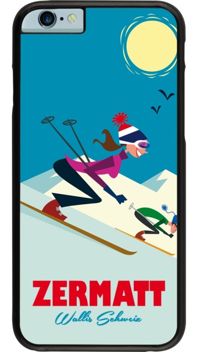 iPhone 6/6s Case Hülle - Zermatt Ski Downhill