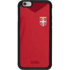iPhone 6/6s Case Hülle - Silikon schwarz Serbien 2022 personalisierbares Fussballtrikot