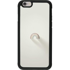iPhone 6/6s Case Hülle - Silikon schwarz Mini Regenbogen Minimal