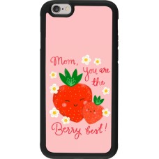 Coque iPhone 6/6s - Silicone rigide noir Mom 2026 Berry best