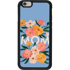 iPhone 6/6s Case Hülle - Silikon schwarz Mom 2026 Flowers