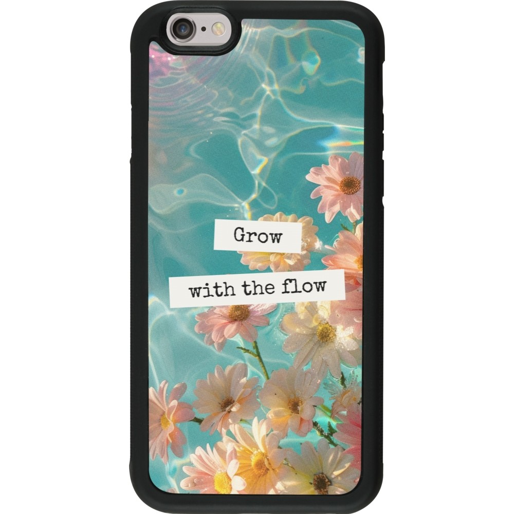 iPhone 6/6s Case Hülle - Silikon schwarz Summer 2025 Grow with the flow