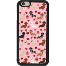 iPhone 6/6s Case Hülle - Silikon schwarz Valentine 2024 puppy love