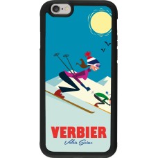 iPhone 6/6s Case Hülle - Silikon schwarz Verbier Ski Downhill