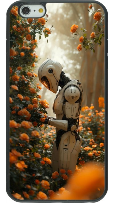 iPhone 6 Plus / 6s Plus Case Hülle - Silikon schwarz Astronaut flowers 2025