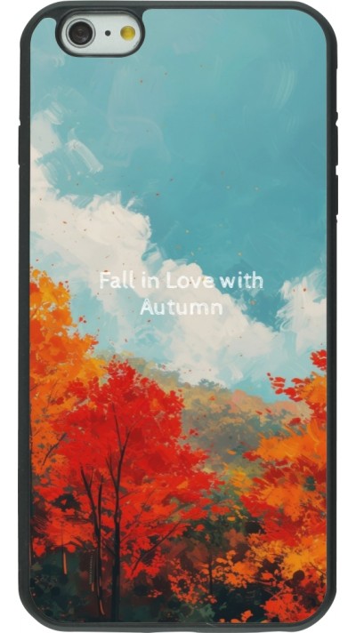 iPhone 6 Plus / 6s Plus Case Hülle - Silikon schwarz Autumn 25 Fall in love