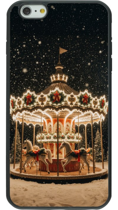 iPhone 6 Plus / 6s Plus Case Hülle - Silikon schwarz Christmas 25 Carousel