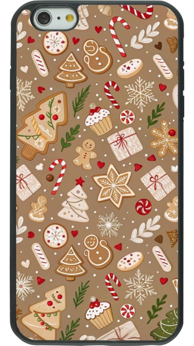 Coque iPhone 6 Plus / 6s Plus - Silicone rigide noir Christmas 25 Pattern Ginger Cookie