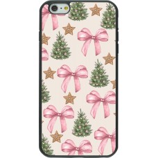 iPhone 6 Plus / 6s Plus Case Hülle - Silikon schwarz Christmas 25 Vintage Ribbons