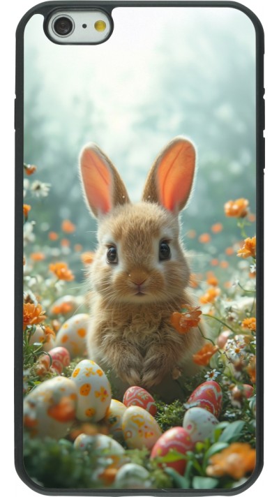Coque iPhone 6 Plus / 6s Plus - Silicone rigide noir Easter 2026 Rabbit in the garden