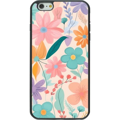 iPhone 6 Plus / 6s Plus Case Hülle - Silikon schwarz Easter 2024 spring flowers