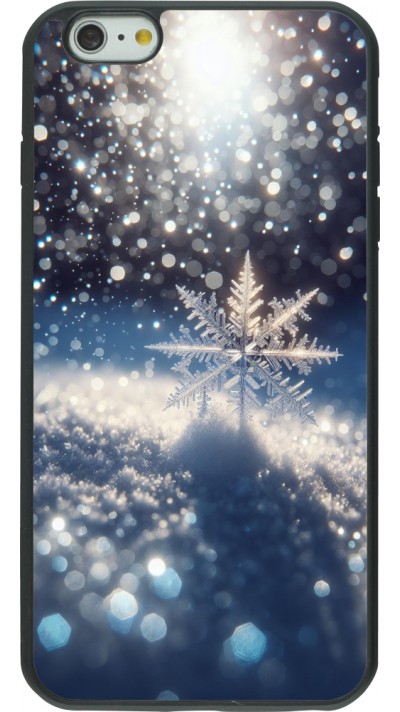 iPhone 6 Plus / 6s Plus Case Hülle - Silikon schwarz Schneeflocke Solar Glanz