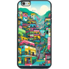 iPhone 6 Plus / 6s Plus Case Hülle - Silikon schwarz Medellin Comuna 13 Kunst