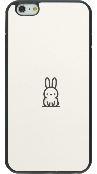 iPhone 6 Plus / 6s Plus Case Hülle - Silikon schwarz Minimal Häschen Süße