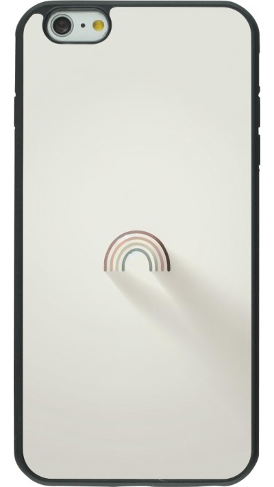 iPhone 6 Plus / 6s Plus Case Hülle - Silikon schwarz Mini Regenbogen Minimal