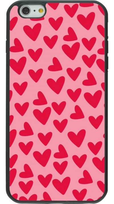 iPhone 6 Plus / 6s Plus Case Hülle - Silikon schwarz Mom 2024 kleine Herzen