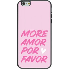 iPhone 6 Plus / 6s Plus Case Hülle - Silikon schwarz More amor porfavor