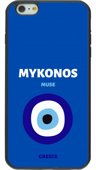 iPhone 6 Plus / 6s Plus Case Hülle - Silikon schwarz Pop Summer Destination Mykonos