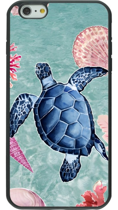 iPhone 6 Plus / 6s Plus Case Hülle - Silikon schwarz Preppy Turtle