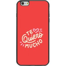 iPhone 6 Plus / 6s Plus Case Hülle - Silikon schwarz Saint Valentines Day 26 Te quiero mucho