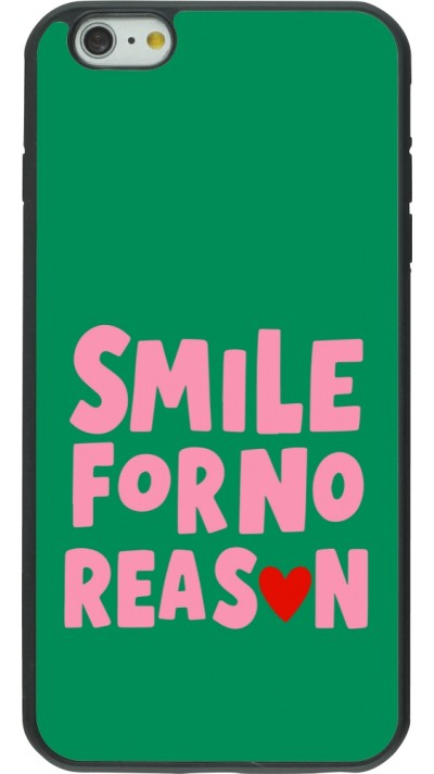Coque iPhone 6 Plus / 6s Plus - Silicone rigide noir Smile for no reason 2026