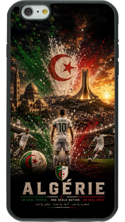 iPhone 6 Plus / 6s Plus Case Hülle - Silikon schwarz Fussball Algerien splash 2026