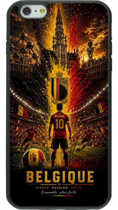 iPhone 6 Plus / 6s Plus Case Hülle - Silikon schwarz Fussball Belgien splash 2026
