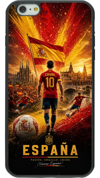 iPhone 6 Plus / 6s Plus Case Hülle - Silikon schwarz Fussball Espanien splash 2026