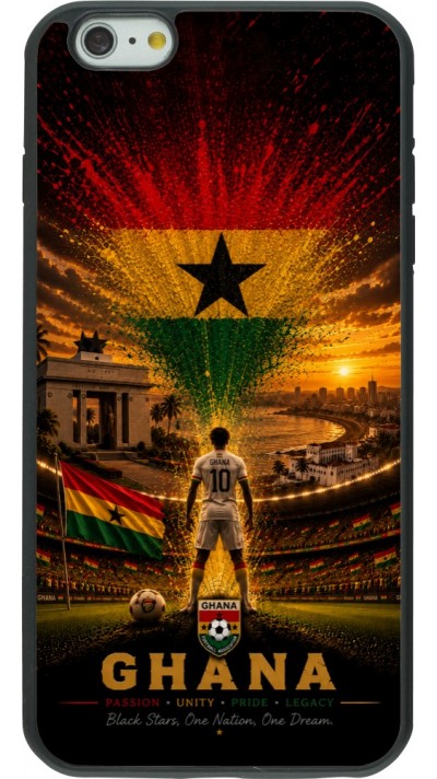 iPhone 6 Plus / 6s Plus Case Hülle - Silikon schwarz Fussball Ghana splash 2026