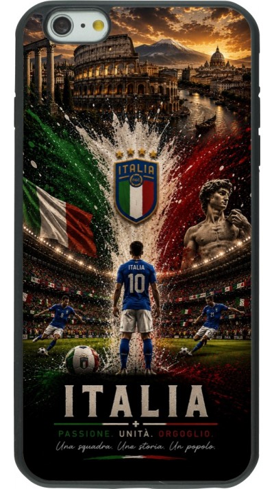 iPhone 6 Plus / 6s Plus Case Hülle - Silikon schwarz Fussball Italien splash 2026
