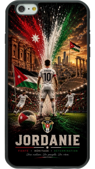 iPhone 6 Plus / 6s Plus Case Hülle - Silikon schwarz Fussball Jordanien splash 2026