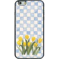 iPhone 6 Plus / 6s Plus Case Hülle - Silikon schwarz Blue vichy tulips Spring 2026