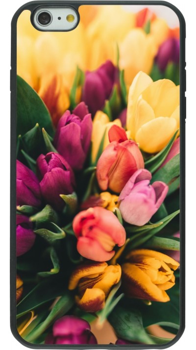iPhone 6 Plus / 6s Plus Case Hülle - Silikon schwarz Bouquet of tulips Spring 2026