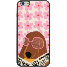 iPhone 6 Plus / 6s Plus Case Hülle - Silikon schwarz Dog with newspaper Spring 2026
