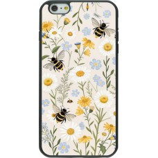 iPhone 6 Plus / 6s Plus Case Hülle - Silikon schwarz Pattern bees Spring 2026