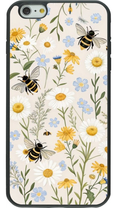 iPhone 6 Plus / 6s Plus Case Hülle - Silikon schwarz Pattern bees Spring 2026
