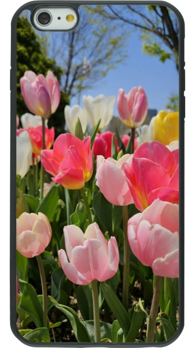 iPhone 6 Plus / 6s Plus Case Hülle - Silikon schwarz Tulips Spring 2026