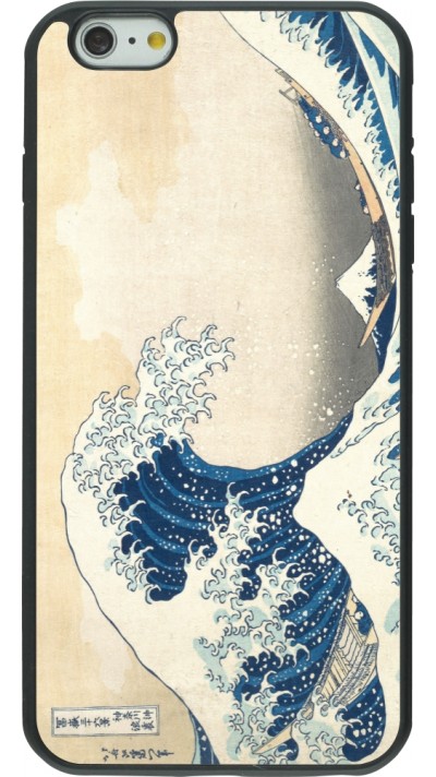 iPhone 6 Plus / 6s Plus Case Hülle - Silikon schwarz Kunstbild - Die große Welle vor Kanagawa - Hokusai