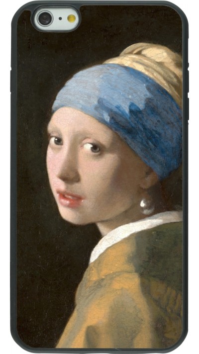 iPhone 6 Plus / 6s Plus Case Hülle - Silikon schwarz Kunstbild - Das Mädchen mit dem Perlenohrring - Jan Vermeer
