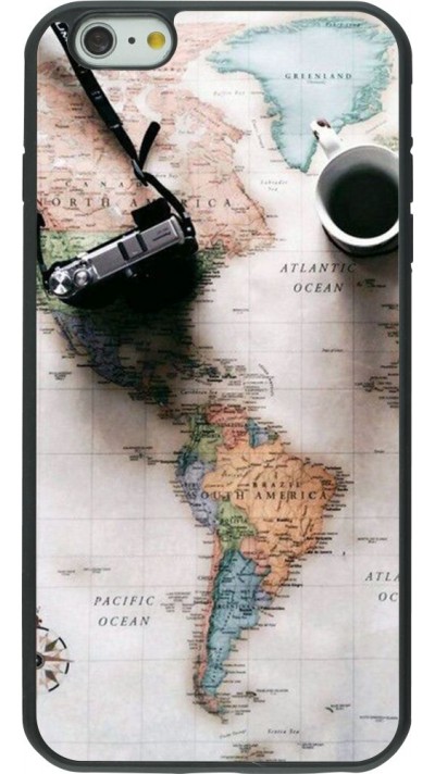 Coque iPhone 6 Plus / 6s Plus - Silicone rigide noir Travel 01