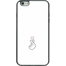 iPhone 6 Plus / 6s Plus Case Hülle - Silikon schwarz Valentine 2024 heart by Millennials