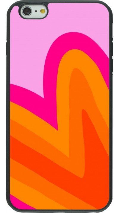 iPhone 6 Plus / 6s Plus Case Hülle - Silikon schwarz Valentine 2024 heart gradient