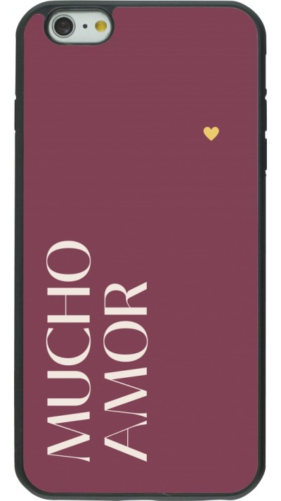 iPhone 6 Plus / 6s Plus Case Hülle - Silikon schwarz Valentine 2024 mucho amor rosado