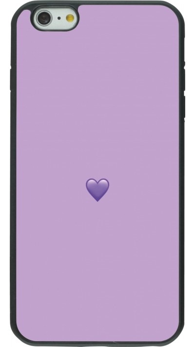 iPhone 6 Plus / 6s Plus Case Hülle - Silikon schwarz Valentine 2023 purpule single heart